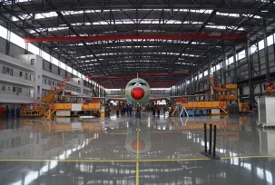 Fertigungshalle des Airbus A320 in Tianjin: Bis 2020 will der Flugzeughersteller 184 Maschinen an chinesische Gesellschaften ausliefern., © airbus