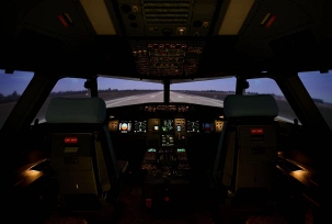 Das Cockpit eines A320-Neo-Flugsimulators von Wizz Air., © Wizz Air