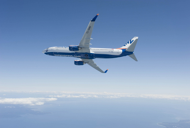 Eine Boeing 737 von Sun Express im Flug., © SunExpress