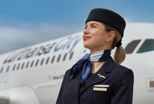 Flugbegleiterin der Lufthansa City Airlines., © Lufthansa City Airlines