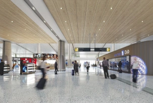 Modell von Concourse E am Flughafen Washington-Dulles., © United Airlines