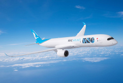 Rendering einer A350F in der Bemalung von MNG Airlines, © Airbus