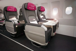 Die neue Premium-Kabine von Eurowings im Airbus A320 Neo., © Eurowings