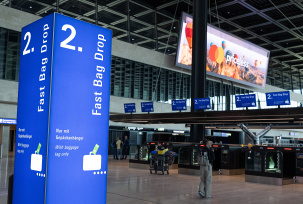 Blick in die Abflughalle im neuen Terminal 3 am Frankfurter Flughafen., © DPA/Boris Roessler