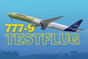 Boeing 777-9 Erstflug Lufthansa, © airliners.de/Boeing/KI