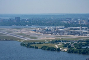 Luftaufnahme des Ronald Reagan Washington National Airports., © DPA/Alex Brandon