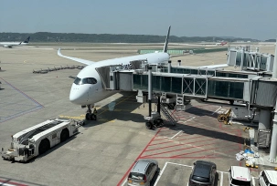 Airbus A350 der Lufthansa am Gate in Seoul-Incheon., © airliners.de/Alexander Fink