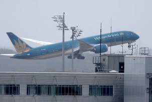 Die verunfallte Boeing 787 von Vietnam Airlines startet von München nach Hanoi., © DPA/Karl-Josef Hildenbrand