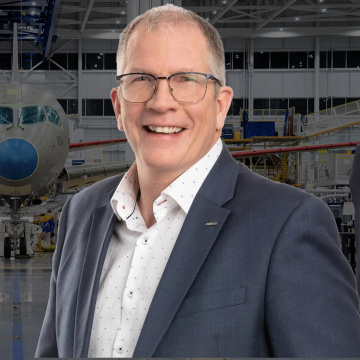Rob Dewar, Vater der A220, © Airbus Canada/Montage: airliners.de