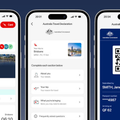 Qantas Arrival Cards in der App, © Qantas
