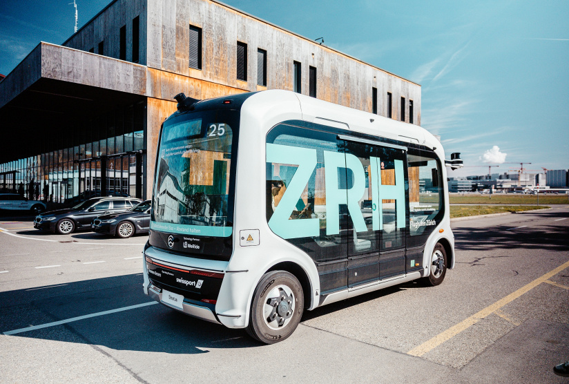 Flughafen Zürich testet automatisierte Crew-Shuttles ohne Fahrer an Bord, © Flughafen Zürich