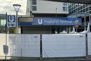 Die neue Station "Flughafen Terminal" kurz vor der Eröffnung., © DPA/Volker Danisch