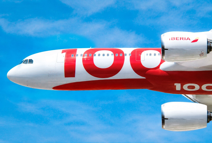 Iberia zeigt Sonderlackierung zum 100. Geburtstag, © Iberia