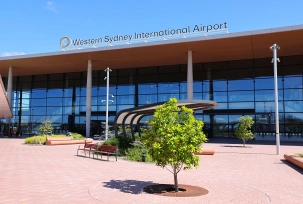 Außenansicht des Terminals des Western Sydney International Airport (WSI)., © DPA/Gong Bing
